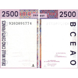 Côte d'Ivoire - Pick 112Aa - 2'500 francs - 1992 - Etat : SUP+