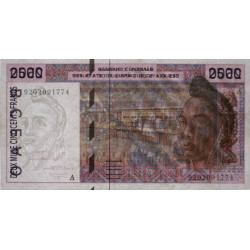 Côte d'Ivoire - Pick 112Aa - 2'500 francs - 1992 - Etat : SUP+