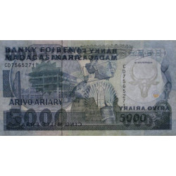 Madagascar - Pick 73b - 5'000 francs - 1'000 ariary - Série CD - 1992 - Etat : SUP