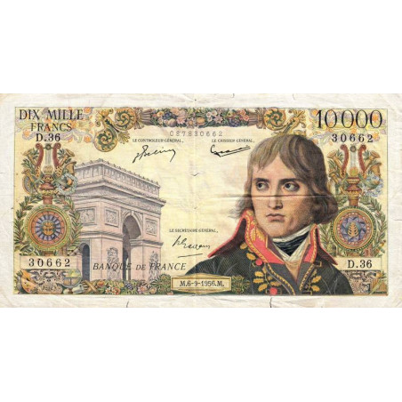 F 51-04 - 06/09/1956 - 10000 francs - Bonaparte - Série D.36 - Etat : TB