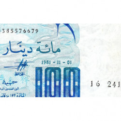 Algérie - Pick 131a_1 - 100 dinars - Série 16 241 - 01/11/1981 - Etat : SUP+