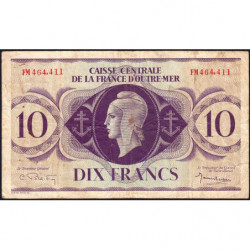 AEF - France Outre-Mer - Pick 16b_1 - 10 francs - Rarissime série FM - 02/02/1944 - Etat : TB+