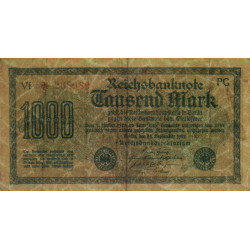 Allemagne - Pick 76b_2 - 1'000 mark - 15/09/1922 - Imp. PG - Série Vf - Etat : TTB