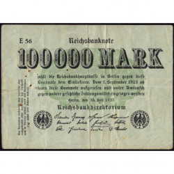 Allemagne - Pick 91a_1 - 100'000 mark - 25/07/1923 - Série E 56 - Etat : TB