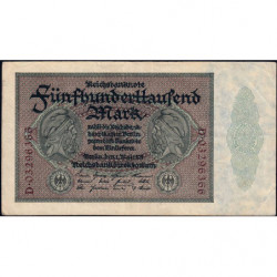 Allemagne - Pick 88a - 500'000 mark - 01/05/1923 - Série D - Etat : TTB-