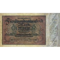 Allemagne - Pick 88b_2 - 500'000 mark - 01/05/1923 - Série G - Etat : SPL