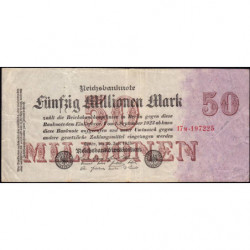 Allemagne - Pick 98b - 50 millions mark - 25/07/1923 - Série 17 M - Etat : TB+