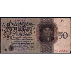 Allemagne - Pick 177 - 50 reichsmark - 11/10/1924 - Lettre X - Série F - Etat : TB