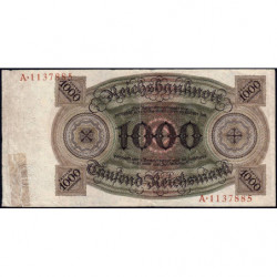 Allemagne - Pick 179 - 1'000 reichsmark - 11/10/1924 - Lettre R - Série A - Etat : TB-