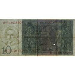 Allemagne - Pick 180a - 10 reichsmark - 22/01/1929 - Lettre K - Série H - Etat : TTB