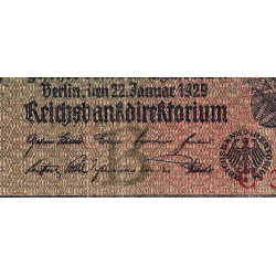 Allemagne - Pick 181a - 20 reichsmark - 22/01/1929 - Lettre B - Série C - Etat : TTB