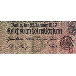 Allemagne - Pick 181a - 20 reichsmark - 22/01/1929 - Lettre D - Série U - Etat : TB