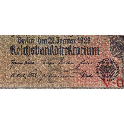 Allemagne - Pick 181a - 20 reichsmark - 22/01/1929 - Lettre F - Série V - Etat : B-