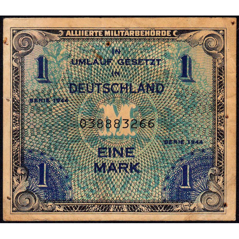 Allemagne - Occupation alliée - Pick 192a - 1 mark - 1944 - Etat : TB