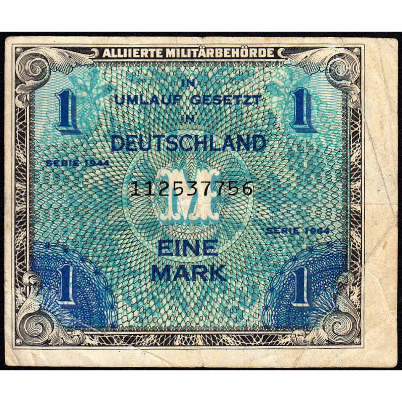 Allemagne - Occupation alliée - Pick 192a - 1 mark - 1944 - Etat : TB+