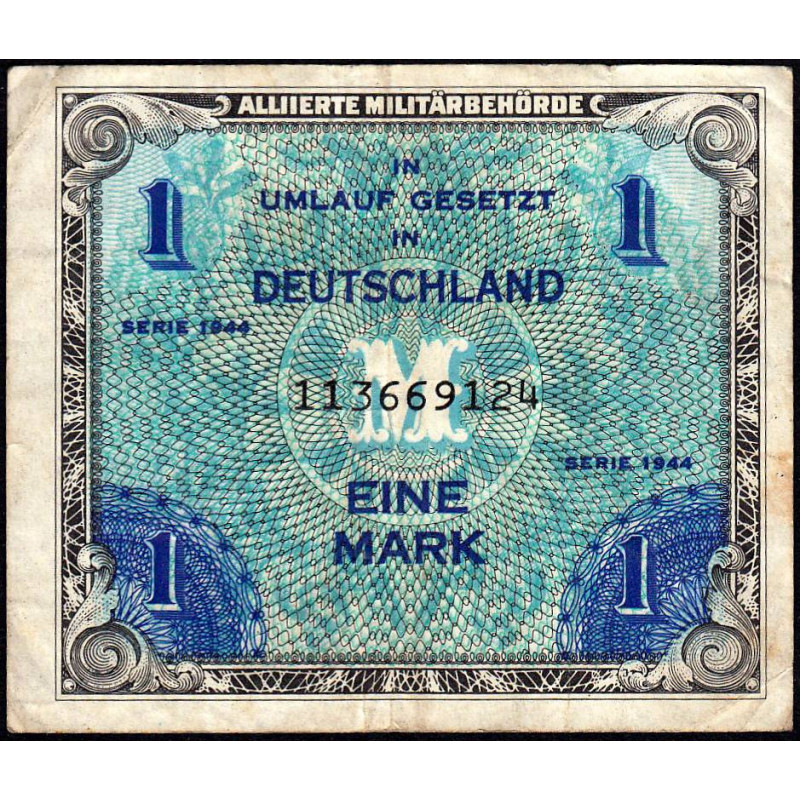 Allemagne - Occupation alliée - Pick 192a - 1 mark - 1944 - Etat : TB+