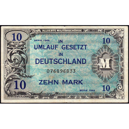 Allemagne - Occupation alliée - Pick 194a - 10 mark - 1944 - Etat : TTB