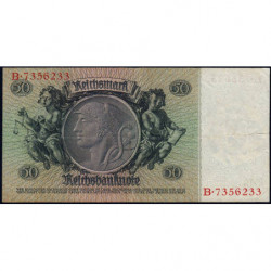 Allemagne - Pick 182a_1 - 50 reichsmark - 30/03/1933 - Lettre M - Série B - Etat : TTB