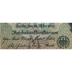 Allemagne - Pick 182a_1 - 50 reichsmark - 30/03/1933 - Lettre M - Série B - Etat : TTB