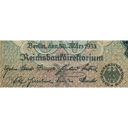 Allemagne - Pick 182a_1 - 50 reichsmark - 30/03/1933 - Lettre X - Série W - Etat : TB