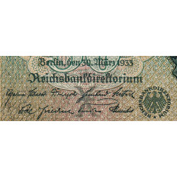 Allemagne - Pick 182a_1 - 50 reichsmark - 30/03/1933 - Lettre X - Série Z - Etat : TB