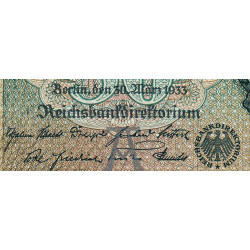 Allemagne - Pick 182a_2 - 50 reichsmark - 30/03/1933 - Lettre A - Série H - Etat : SUP-