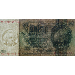 Allemagne - Pick 182a_2 - 50 reichsmark - 30/03/1933 - Lettre C - Série M - Etat : TTB