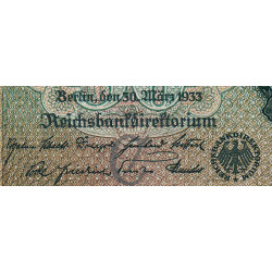 Allemagne - Pick 182a_2 - 50 reichsmark - 30/03/1933 - Lettre C - Série N - Etat : TTB+