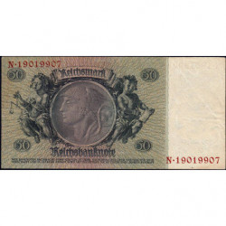 Allemagne - Pick 182a_2 - 50 reichsmark - 30/03/1933 - Lettre F - Série N - Etat : TB+