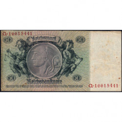 Allemagne - Pick 182a_2 - 50 reichsmark - 30/03/1933 - Lettre F - Série Q - Etat : TB