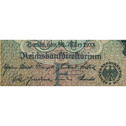 Allemagne - Pick 182a_2 - 50 reichsmark - 30/03/1933 - Lettre F - Série R - Etat : TB+