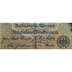 Allemagne - Pick 182a_2 - 50 reichsmark - 30/03/1933 - Lettre F - Série U - Etat : TTB