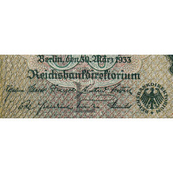 Allemagne - Pick 182a_2 - 50 reichsmark - 30/03/1933 - Lettre L - Série A - Etat : TTB-