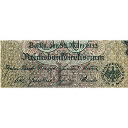 Allemagne - Pick 182a_2 - 50 reichsmark - 30/03/1933 - Lettre L - Série C - Etat : TB+