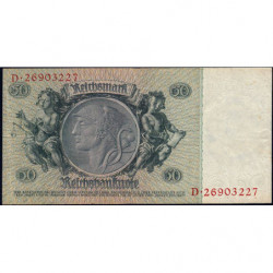 Allemagne - Pick 182a_2 - 50 reichsmark - 30/03/1933 - Lettre L - Série D - Etat : TTB-