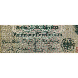 Allemagne - Pick 182a_2 - 50 reichsmark - 30/03/1933 - Lettre L - Série D - Etat : TTB-