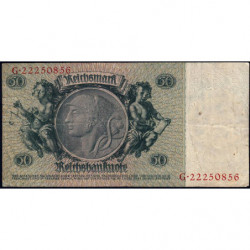 Allemagne - Pick 182a_2 - 50 reichsmark - 30/03/1933 - Lettre L - Série G - Etat : TB+