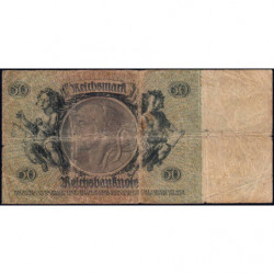 Allemagne - Pick 182b - 50 reichsmark - 30/03/1933 - Sans lettre - Série H - Etat : TB-