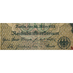 Allemagne - Pick 182b - 50 reichsmark - 30/03/1933 - Sans lettre - Série M - Etat : TB+