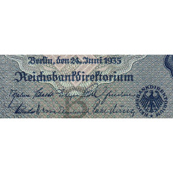 Allemagne - Pick 183a - 100 reichsmark - 24/06/1935 - Lettre B - Série V - Etat : TTB+