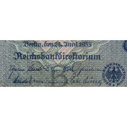 Allemagne - Pick 183a - 100 reichsmark - 24/06/1935 - Lettre B - Série W - Etat : TTB