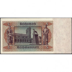 Allemagne - Pick 186a_1 - 5 reichsmark - 01/08/1942 - Lettre P - Série H - Etat : SPL+