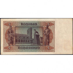 Allemagne - Pick 186a_1 - 5 reichsmark - 01/08/1942 - Lettre P - Série Z - Etat : SPL