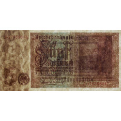 Allemagne - Pick 186a_2 - 5 reichsmark - 01/08/1942 - Lettre P - Série J - Etat : pr.NEUF