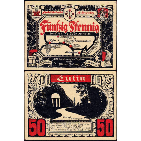 Allemagne - Notgeld - Plön - Eutin - 50 pfennig - 1921 - Etat : SUP