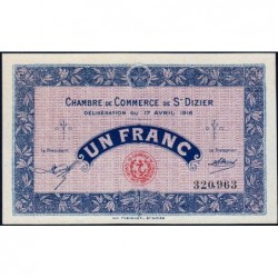 Saint-Dizier - Pirot 113-12 - 1 franc - 17/04/1916 - Etat : pr.NEUF