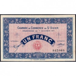 Saint-Dizier - Pirot 113-16 - 1 franc - 07/11/1917 - Etat : SPL