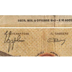 Italie - Pick 67a_2 - 100 lire - 08/10/1943 - Etat : TB-