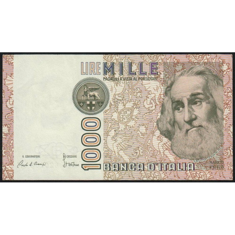 Italie - Pick 109a_4 - 1'000 lire - Lettre D - Série DD N - 06/01/1982 (28/10/1985) - Etat : SUP