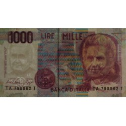 Italie - Pick 114a - 1'000 lire - Lettre A - 03/10/1990 - Etat : SUP